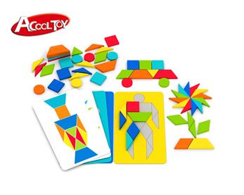 幾何木片拼圖 (貨號:6668)